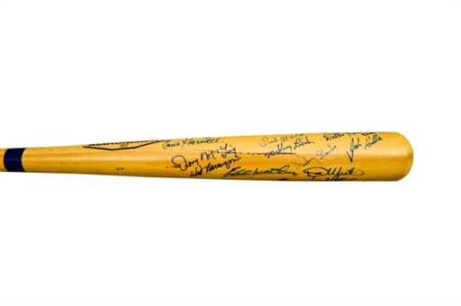 1968 Detroit Tigers World Series Bat Signed by 23 Inc. Al Kaline, Eddie Mathews and Ernie Harwell 